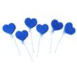 Pinches gibré corazones azules 6u